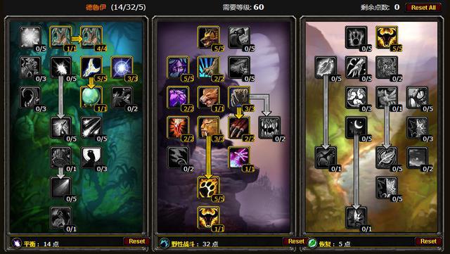 魔兽世界怀旧服德鲁伊天赋加点推荐