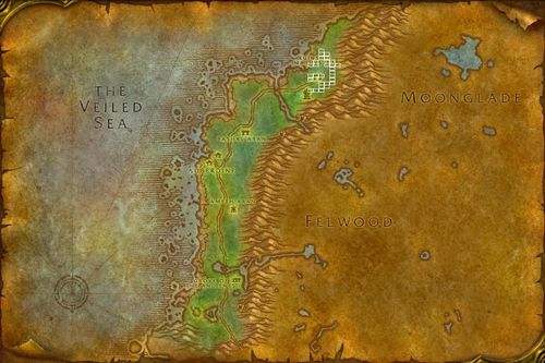 魔兽世界怀旧服黑海岸飞行点位置