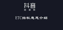 抖音ETC抬杠意思介绍