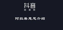 抖音阿拉善意思介绍