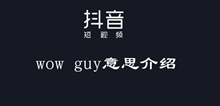 抖音wow guy意思介绍