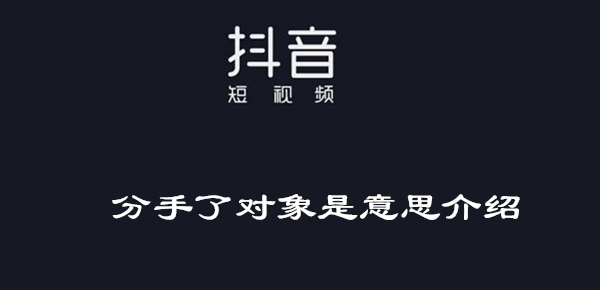 抖音分手了对象是意思介绍