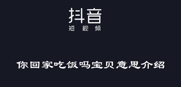 抖音评论你回家吃饭吗宝贝意思介绍