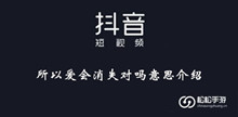 《抖音》所以爱会消失对吗意思介绍