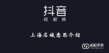 《抖音》上海名媛意思介绍