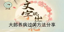 《文字玩出花》大郎养病过关方法分享