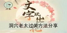 《文字玩出花》洞穴老太过关方法分享