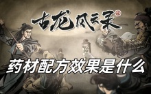 古龙风云录药材配方效果是什么